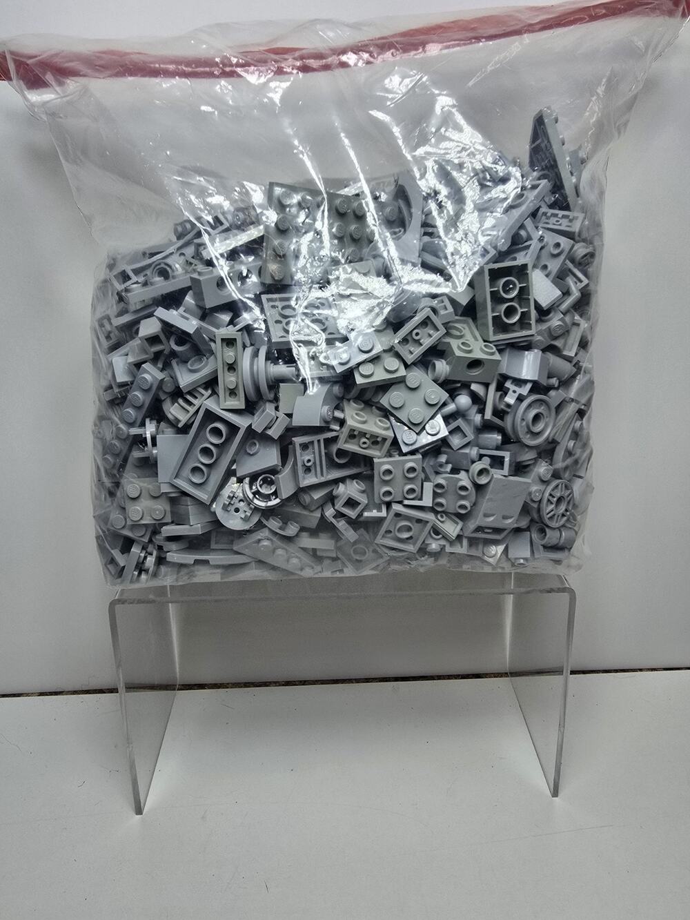 LEGO Bulk lot 2lbs pounds clean LIGHT GRAY MIX bricks blocks pieces #2